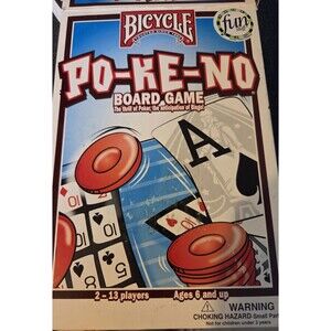Bicycle Po-Ke-No Card Board Game Complete Chips Boards Cards Pokeno Poker Keno